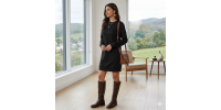 Robe Chandail «L’Essentielle» – Noir Onyx Robe Chandail «L’Essentielle» – Noir Onyx