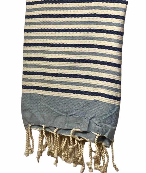 Fouta Horizon Bleu | Douceur Bambou & Coton - Image 2