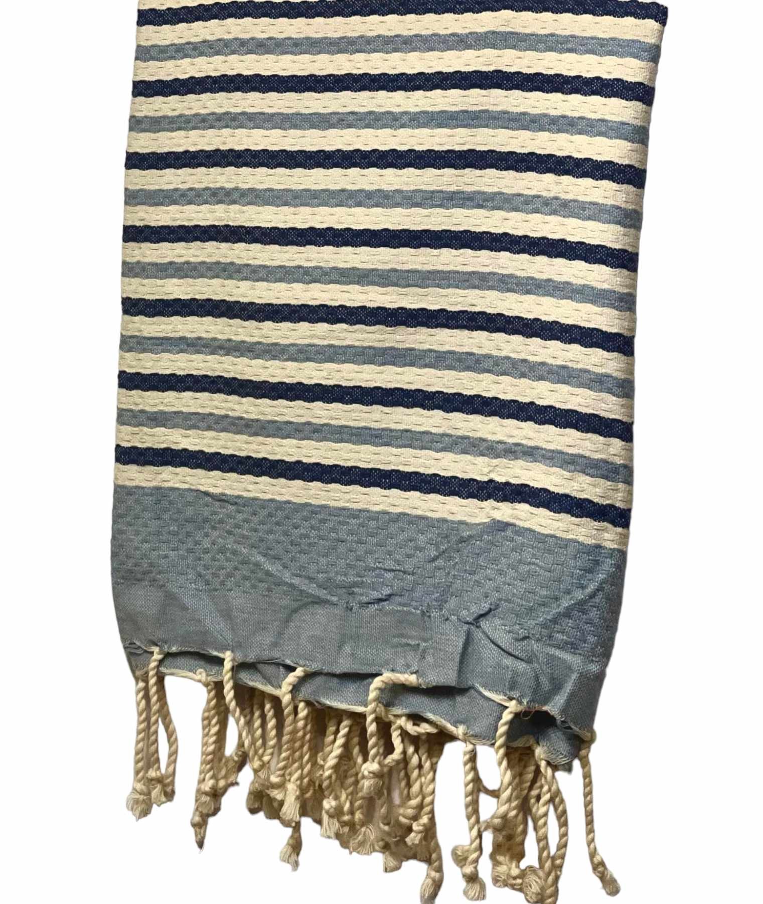Fouta Horizon Bleu | Douceur Bambou & Coton - Image 2